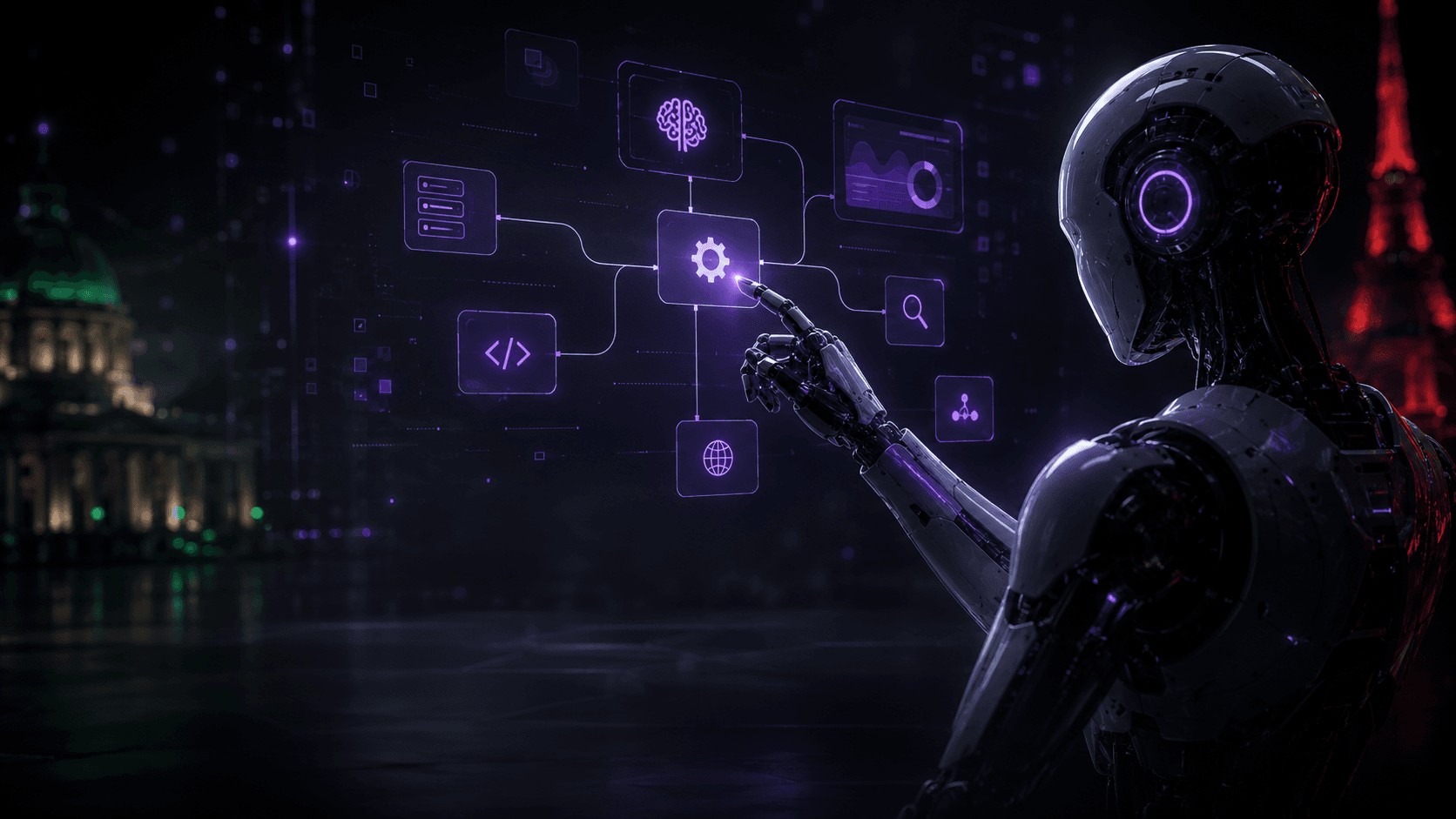 Diagramma visuale degli agenti AI